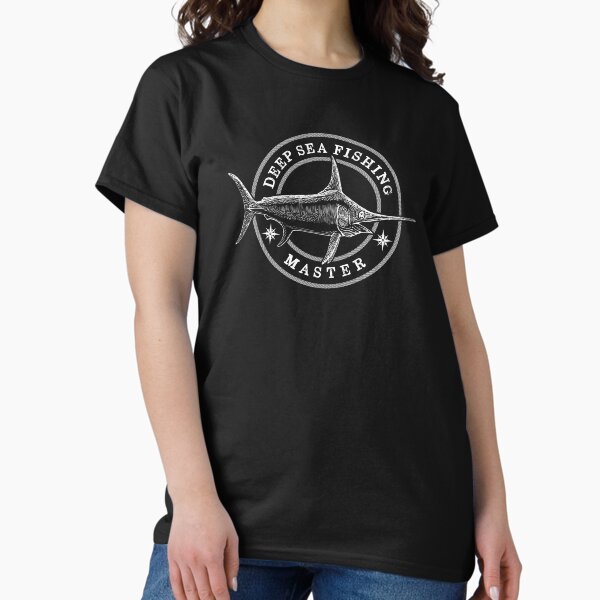 Vista previa del artículo con la obra «Pesca en alta mar Masterfish Marlin Souvenir Swordfish», diseñado y vendido por inkedtee.