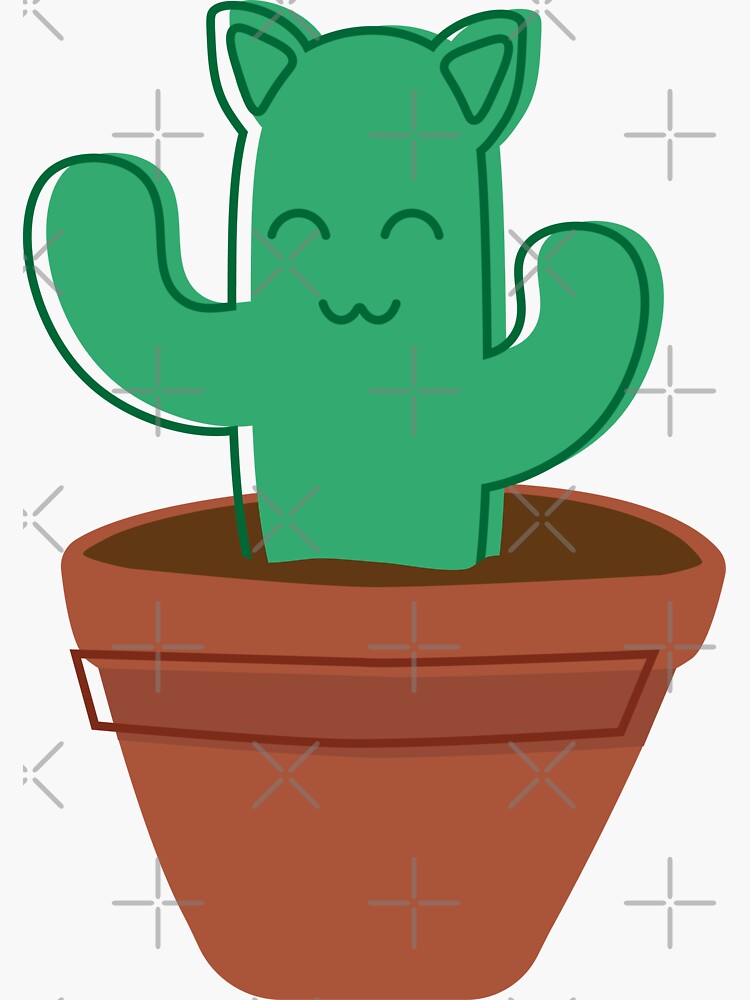 "Cat Cactus" Sticker for Sale by LoloPastel Redbubble