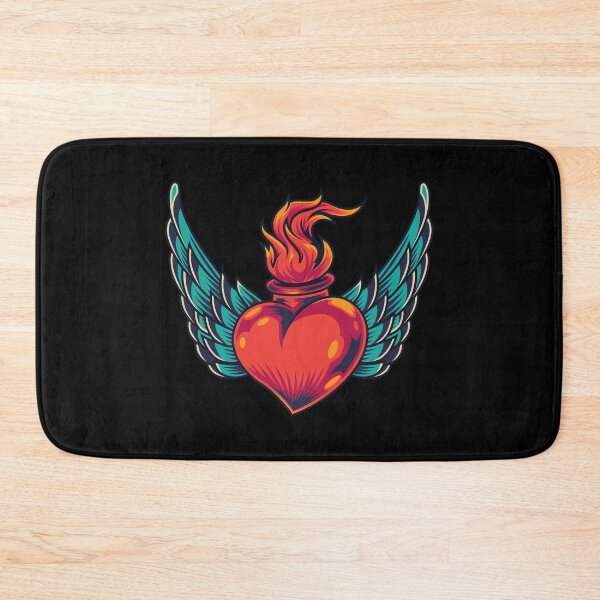 Item preview, Fiery Heart With Wings designed and sold by Vector Scout Lab.