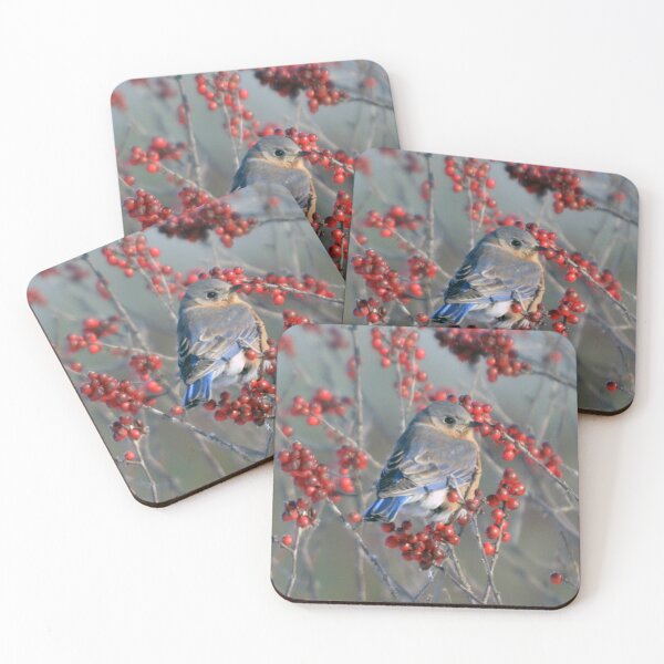 Item preview, Bluebird in berries designed and sold by GerryBuckel.