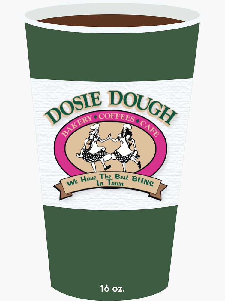 "Dosie Dough Coffee Cup" Sticker for Sale by krill Redbubble