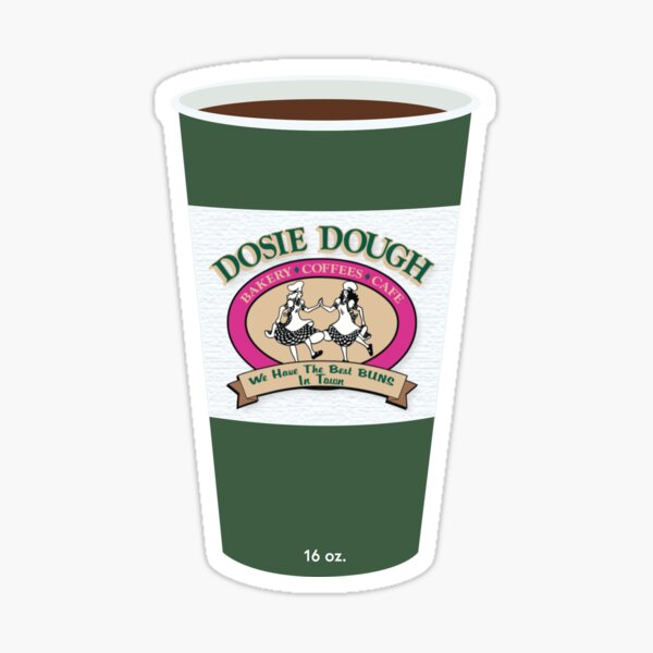"Dosie Dough Coffee Cup" Sticker for Sale by krill Redbubble