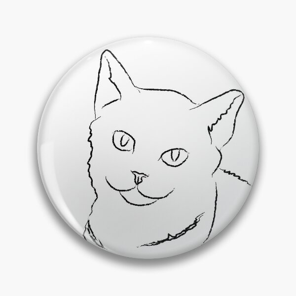 Item preview, Black and White Cat Line Art 1 designed and sold by MinimalStudio.