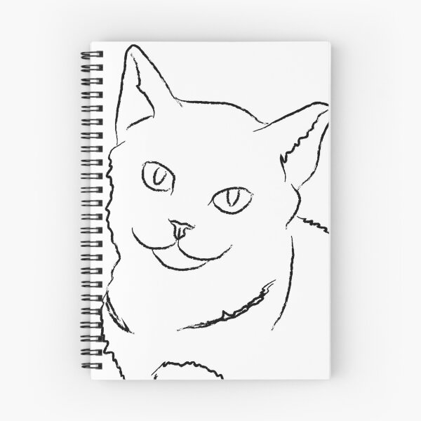 Item preview, Black and White Cat Line Art 1 designed and sold by MinimalStudio.