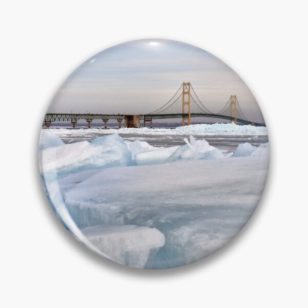 Item preview, Blue Ice and the Mackinaw Bridge designed and sold by GerryBuckel.
