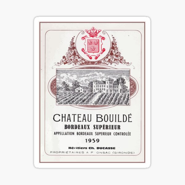 Item preview, 1959 Chateau Bouilde Bordeaux (color) designed and sold by Fairytale of DC.