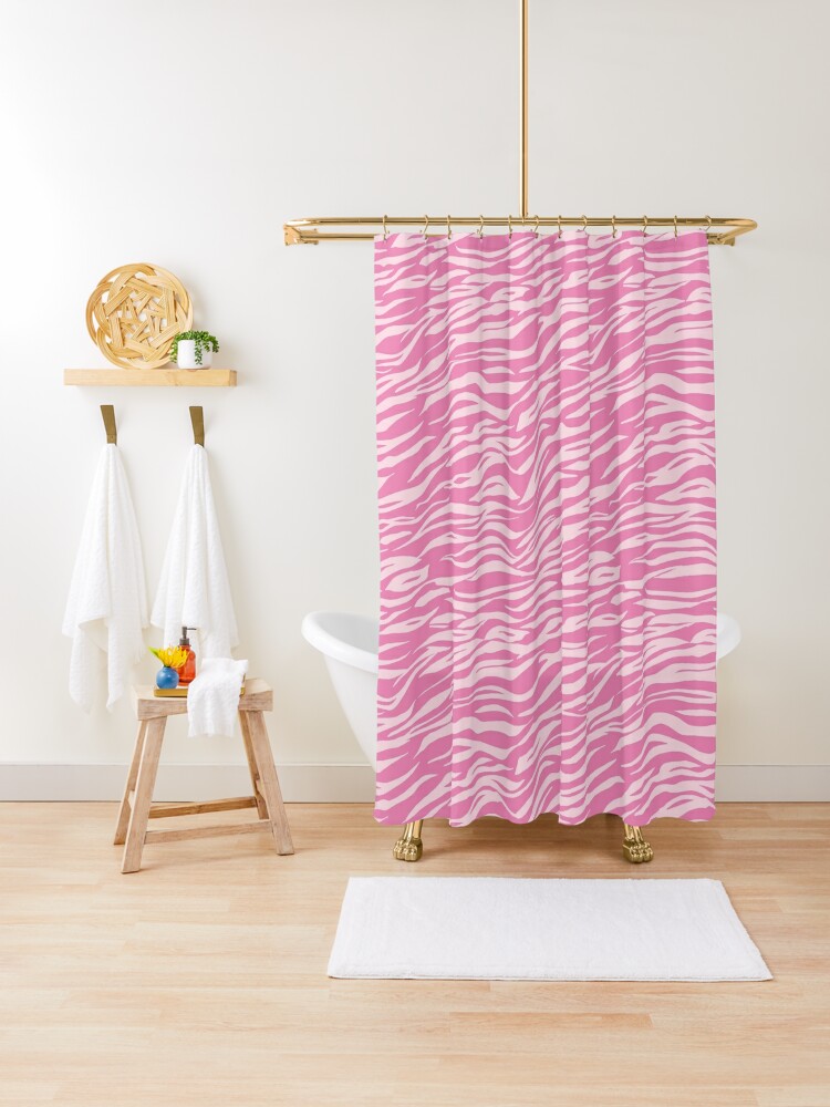 zebra print shower curtain