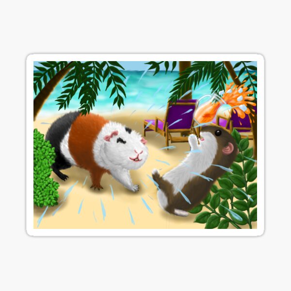 Beach Splatter Sticker