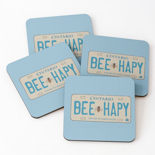 Item preview, Ontario Bee Happy License Plate designed and sold by Stephanie Vanden Hoek.