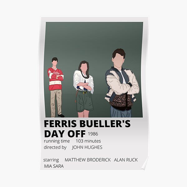 ferris bueller minimalist poster Poster