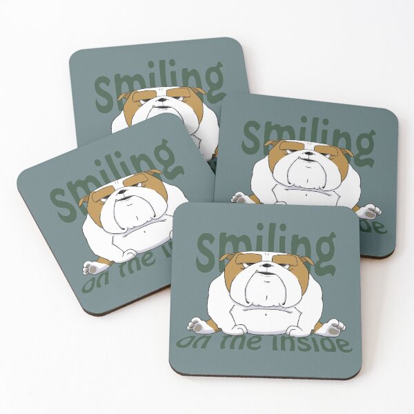 Item preview, Bulldog's smiling on the inside designed and sold by JuliaKerczaArt.