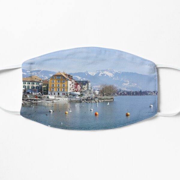 Vevey on the lake Geneva in Switzerland Mask