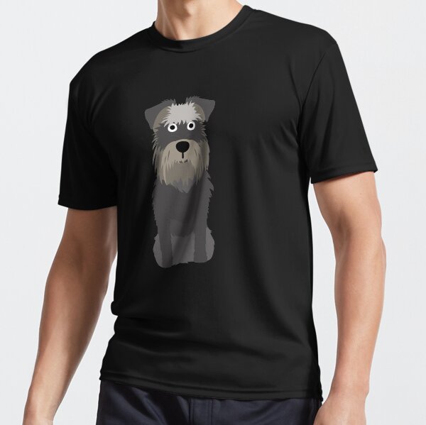 Mini Schnauzer Dog Cartoon Art Active T-Shirt