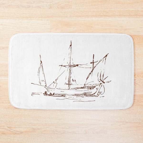 Item preview, Sketch of a Sailboat - Brown designed and sold by Pixelchicken.