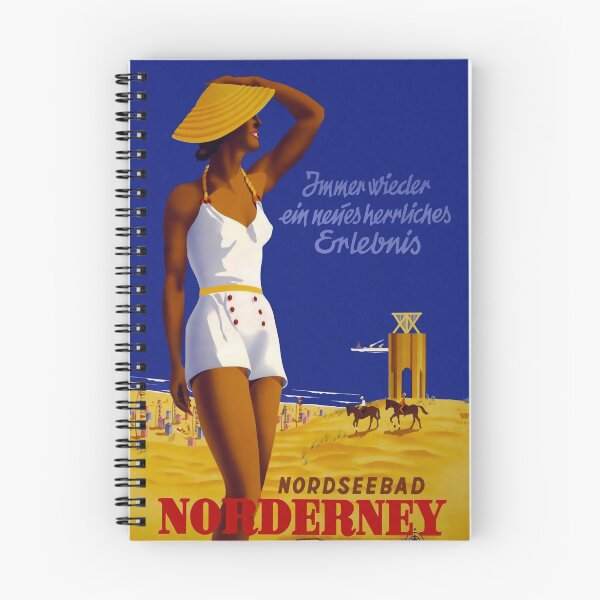 Item preview, Nordseebad Norderney vintage travel poster designed and sold by stickart-marek.