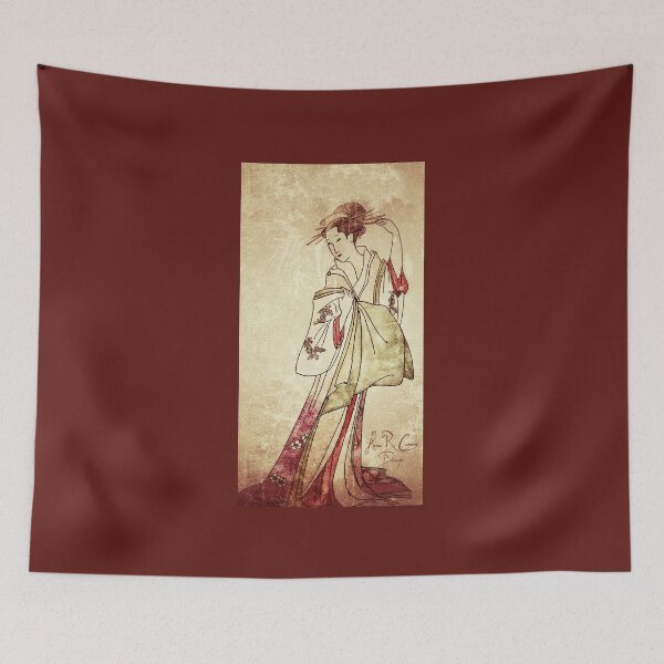 Item preview, Geisha - Ukiyo-e print style designed and sold by Anna R. Carrino.