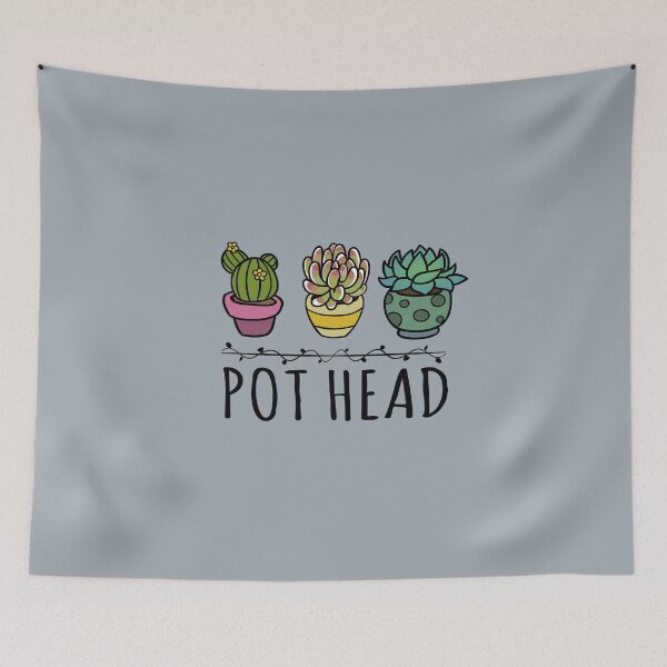 Item preview, Pot Head with Succulent Cactus Stone Flowers designed and sold by alenaz.