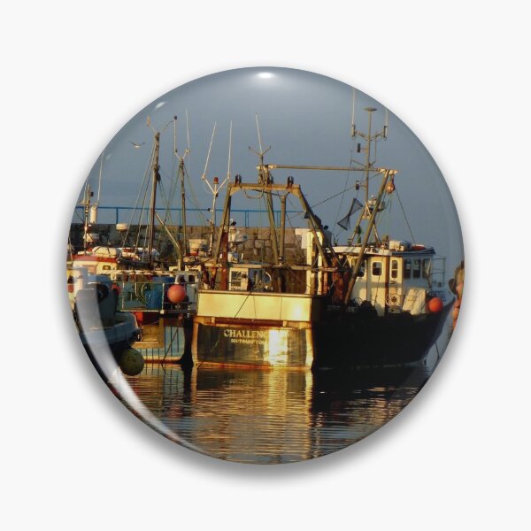 Item preview, Fishing boats in a harbour at sunset designed and sold by PPFImages.