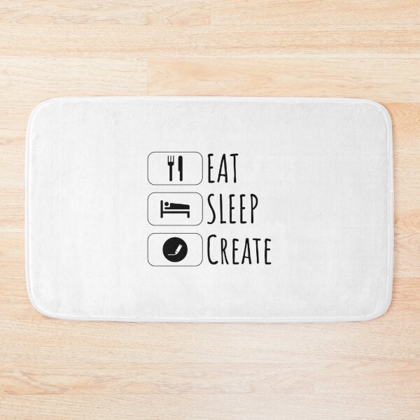 Item preview, Eat Sleep create, gift for designer, gift for writer designed and sold by Minimalist Quotes and Sayings.