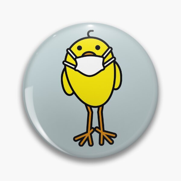 Item preview, Yellow Chick with Medical Mask designed and sold by CleverPencil.
