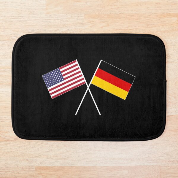 Artikelvorschau, USA Deutschland gekreuzte Flaggen Freundschaft entworfen und verkauft von GeogDesigns.