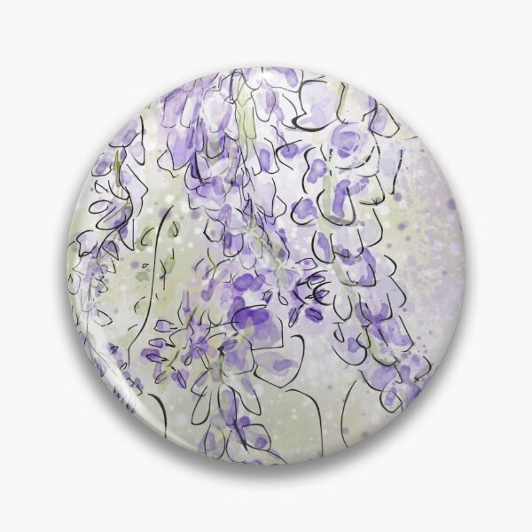 Item preview, Purple Wisteria Flowers Floral Design designed and sold by Clare Walker.