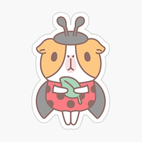 Guinea pig in Ladybug Costume Sticker