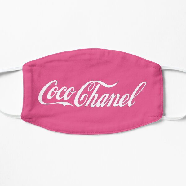 Coca Coco (blanc sur rose) Masque sans plis
