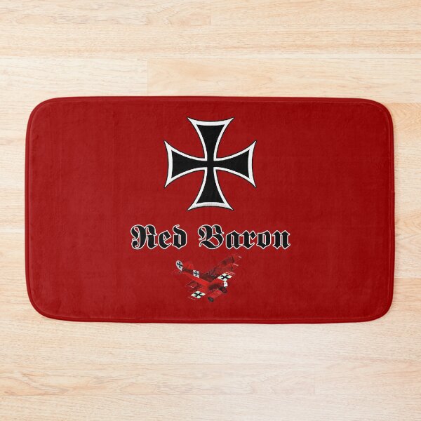Item preview, Manfred von Richthofen, The Red Baron and his Fokker Dr.1 on red background. designed and sold by PrintPit.