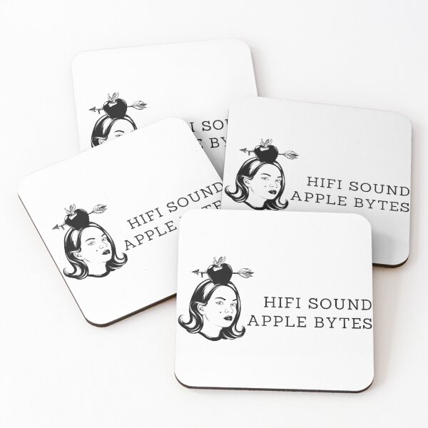 Item preview, HIFI Sound Apple Bytes Black Text designed and sold by TWMBDesigns.