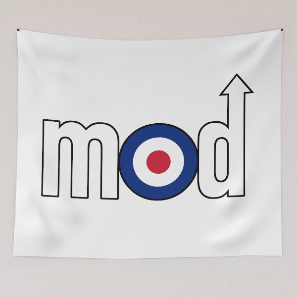Item preview, Mod Logo with Arrow, White, Small Design designed and sold by shavenmonkeys.