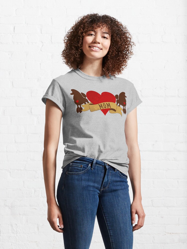 Alternate view of Tattoo Style Poodle Classic T-Shirt