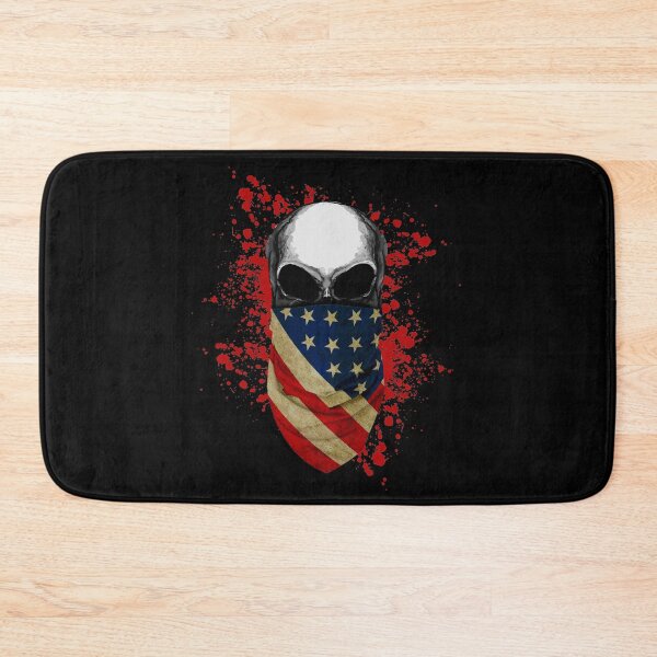 Item preview, skull, skull art, usa, flag decor, designed and sold by Collagedream.