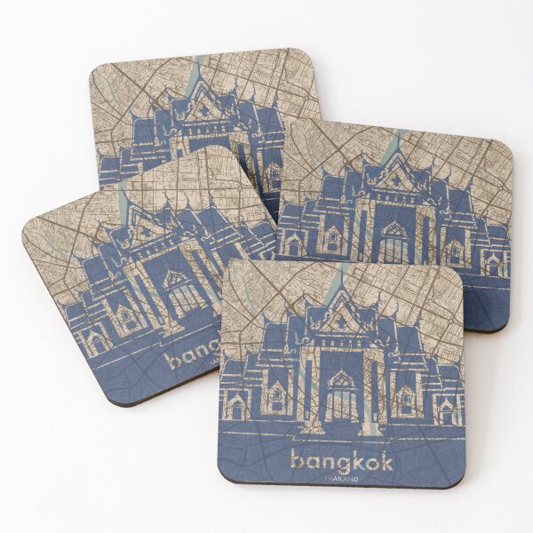 Item preview, Map + Silhouette | Bangkok designed and sold by CPTVDesign.