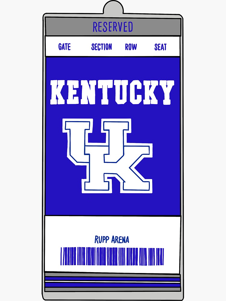 "Kentucky basketball ticket sticker" Sticker for Sale by emilypapez