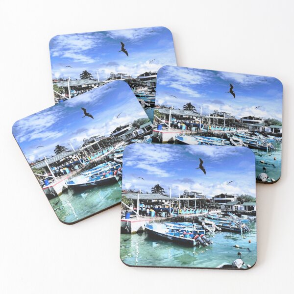 Item preview, Frigate birds over Puerto Ayora designed and sold by Mathilde GT.