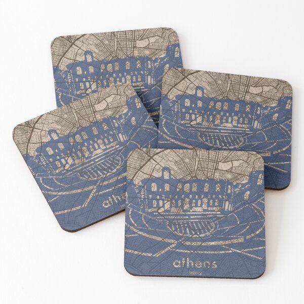 Item preview, Map + Silhouette | Athens designed and sold by CPTVDesign.