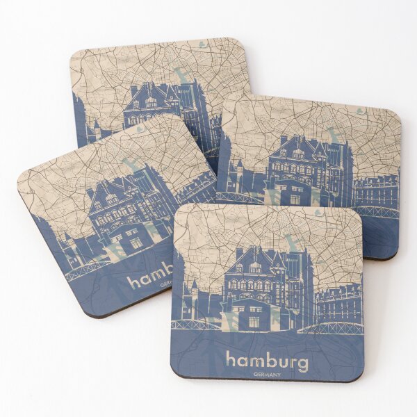 Item preview, Map + Silhouette | Hamburg designed and sold by CPTVDesign.