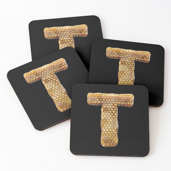 Item preview, T Letter 3d Honey Alphabet Font designed and sold by HelloFromAja.