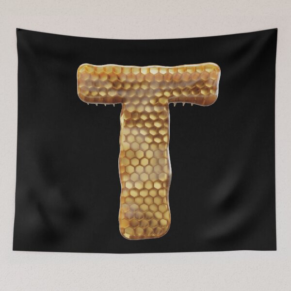 Item preview, T Letter 3d Honey Alphabet Font designed and sold by HelloFromAja.