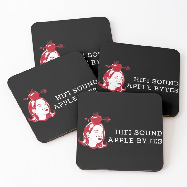 Item preview, HIFI Sound Apple Bytes White Text designed and sold by TWMBDesigns.