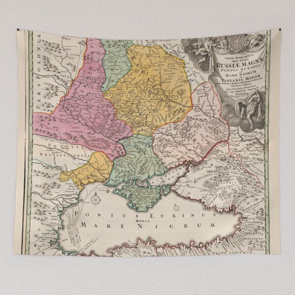 Item preview, Black Sea Region Map (1720) Turkey Bulgaria Russia designed and sold by allhistory.