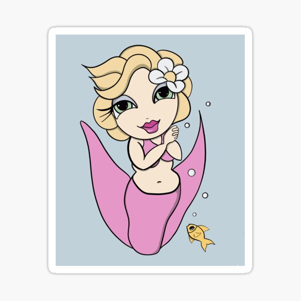 Fluffy Mermaid Sticker