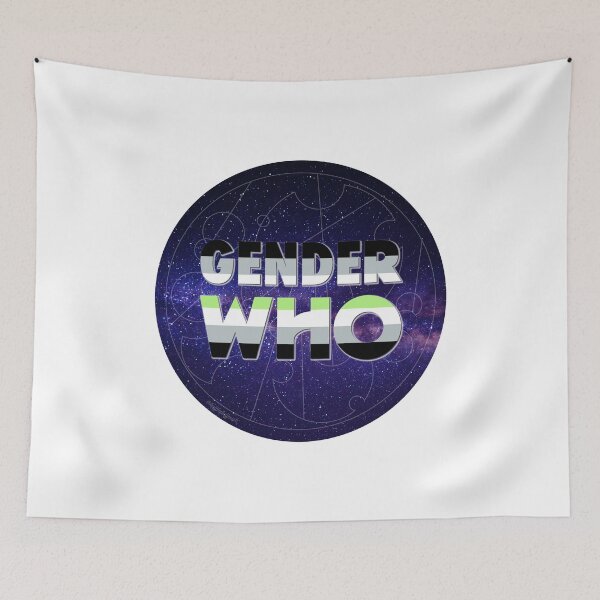 Item preview, Gender Who - Agender (blue) designed and sold by gallifreystede.