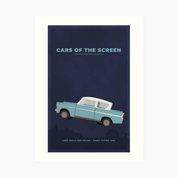 Cars of the Screen - Ford Anglia 105E Deluxe - Harry Potter, 2002 Art Print