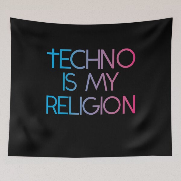 Item preview, Techno Is My Religion EDM Trippy designed and sold by mBshirts.