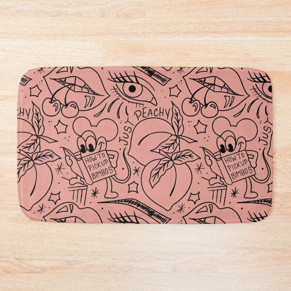 Item preview, just peachy girl eye pattern bimbos peach cherry designed and sold by SuburbanStoic.