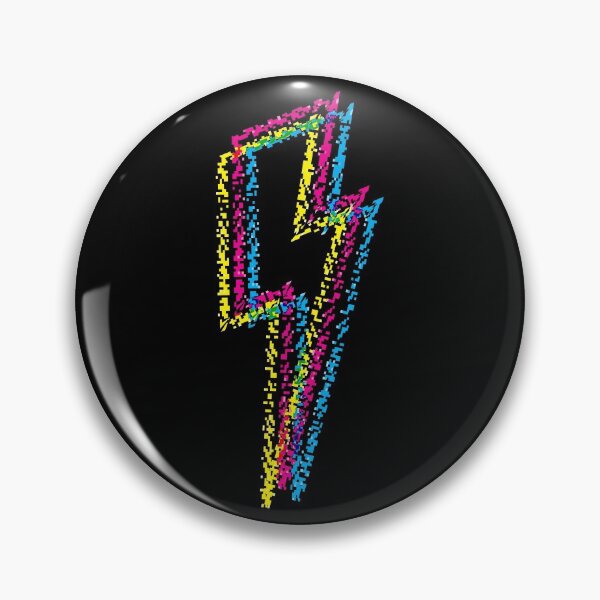 Item preview, CMYK Lightning glitch (black) designed and sold by animinimal.
