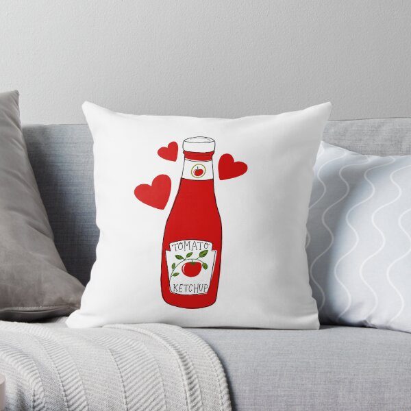 Ketchup love Throw Pillow