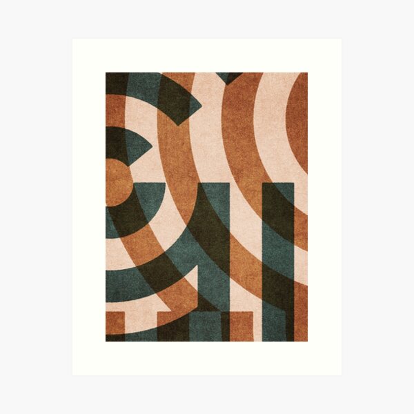 ABSTRACT ALPHABET / Decorative G Art Print